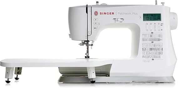 SINGER C5980Q Patchwork Plus High Speed Computerized Sewing Machine | Extension table, accessories included, 200 stitches deliver 417 stitch applications, fonts, programmable needle, metal frame
