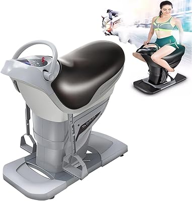 Indoor Horse Riding Machine, Electric 3D Simulation Horse Riding Fitness Machine, 20 Speeds, One-Touch LCD Display, Aerobic Fitness Equipment for Waist, Legs, HIPS Grey