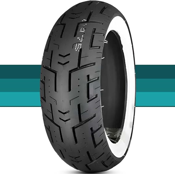 120/70-12 Tire 120/70/12 Street Tire with White Wall, 120 70 12 Tubeless llantas for Scooter, 51P 5 P.R. Replacement Street Tires for Front or Rear | Fits on 12 Inch | Provides Reliable Traction
