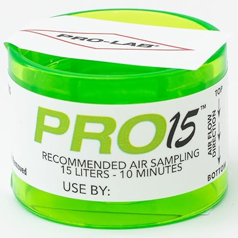 PRO15 Professional Air Sampling Cassettes (12 Pack) - Compatible with 15 LPM Pumps for Reliable Indoor Air Quality Mold Detection. Used by Thousands of InterNACHI / IAC2 Home Inspectors Nationwide