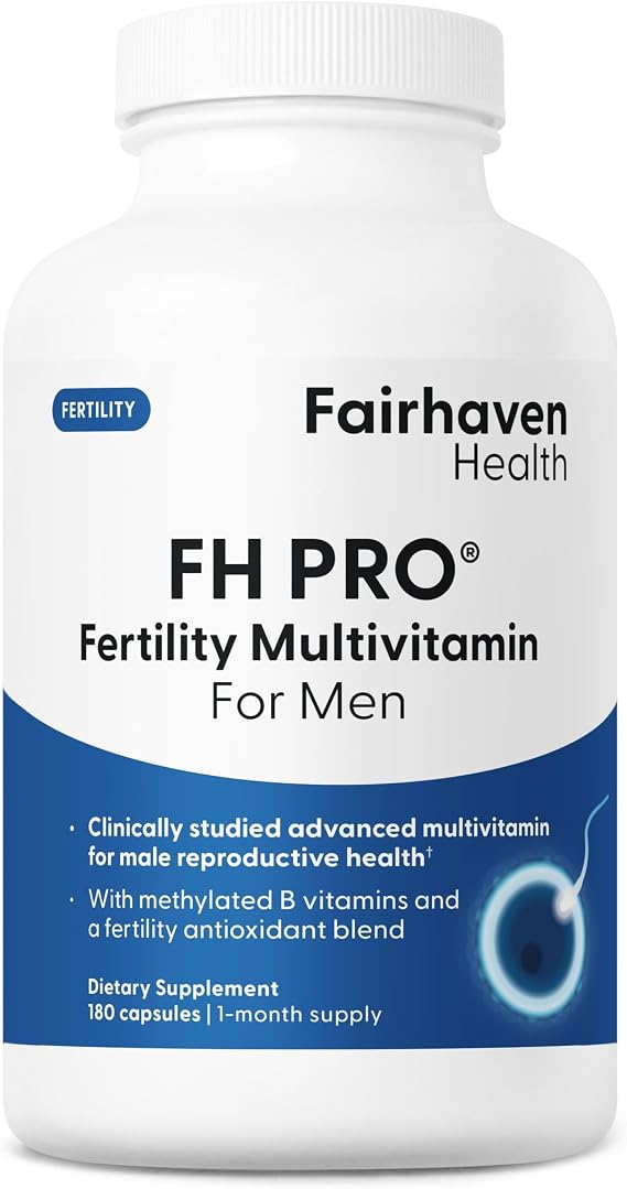 Fairhaven Health FH PRO Fertility Multivitamin for Men, 180 Capsules