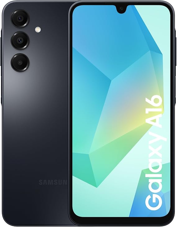 Samsung Galaxy A16 4G Android Smartphone, Super Amoled 6.7" Screen, Multiple Cameras, 128GB Storage, Blue Black, (UK Version)
