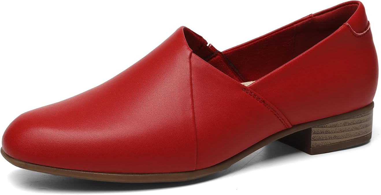 TALENAVA Women's Classic Comfort Dress Shoes Casual Leather Loafers Flats Cute Versatile Slip-Ons Everyday Work Shoes