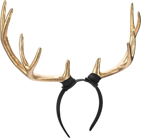 MOSTORY Reindeer Antler Horns Headband - Deer Antlers Headband for Women Cosplay Photo Shoot Renaissance Halloween