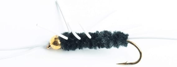 Blue Wing Olive Bead Head Girdle Bug Nymph Fly, 6-Pack