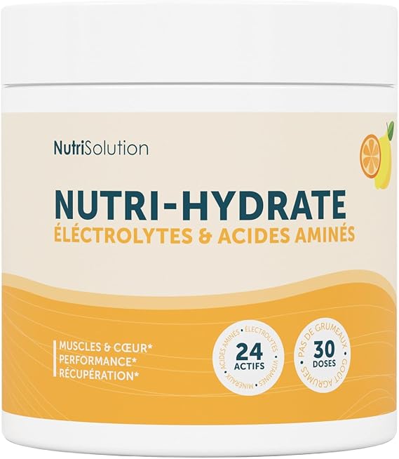 NutriSolution Nutri-Hydrate Electrolyte & Amino Acid Powder - Hydration Support for Adults - Pack of 1