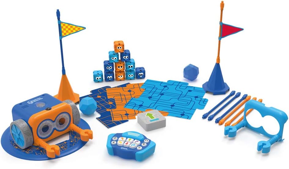 Learning Resources Botley 2.0 Coding Robot Activity Set, Ages 5, Screen-Free STEM Toy for Kids, Remote-Controlled Programming Robot with Lights, Sounds & 78-Piece Kit