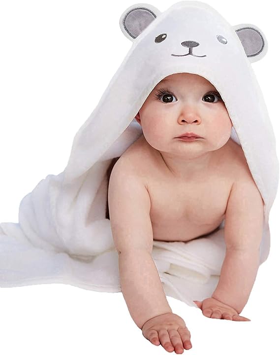 HIPHOP PANDA Ultra Soft Hooded Baby Towel - 2-Layer Thick 500GSM Absorbent
