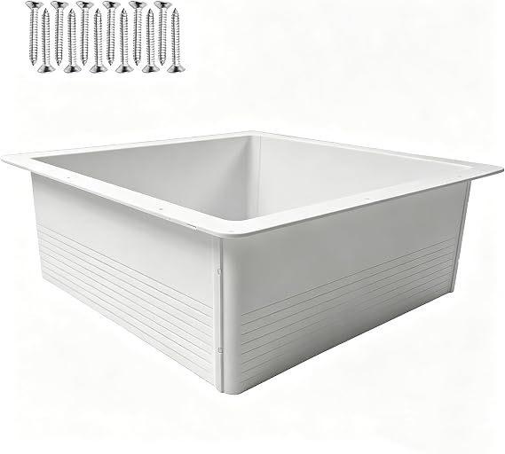 2012 RV Roof Vent Trim Ring, 13.39" 4-Piece Interior Garnish Trim (White)
