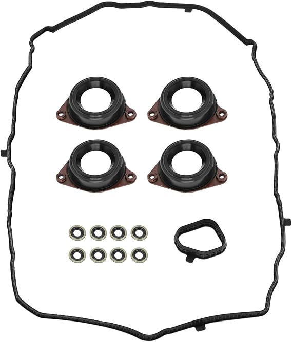 Engine Valve Cover Gasket Set - 12030-5A2-A01 - Head Cover Gasket Fits Honda Accord 2.4L K24, EX, EX-L, LX, LX-S, Coupe, Sedan, Sport Sedan, 2-Door, 4-Door, 2013, 2014, 2015, 2016, 2017