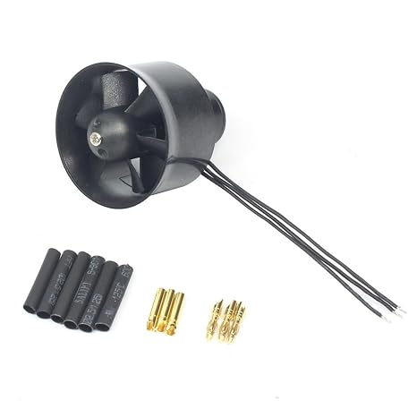 QX-Motor 30mm 6 Blades EDF Unit with QF1611 5000KV 6000KV Brushless Motor Accessory for RC Jet Model (5000KV)