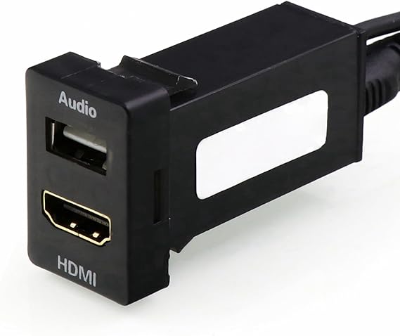 HDMI Socket Mount Cable +USB Audio Input Audio Relay Use for Toyota(Type A)