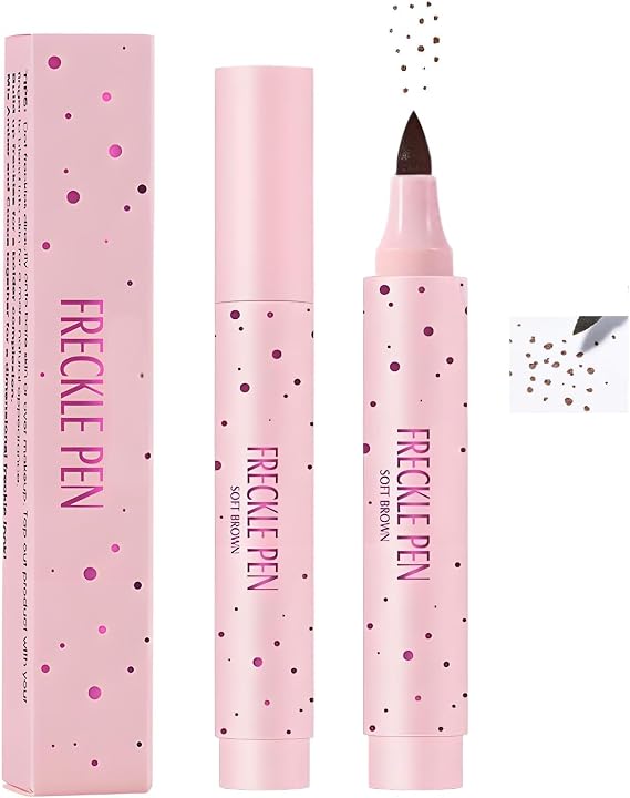 Freckle Pen For Faux Freckles, Soft Brown, Pointed Applicator, 1 Count