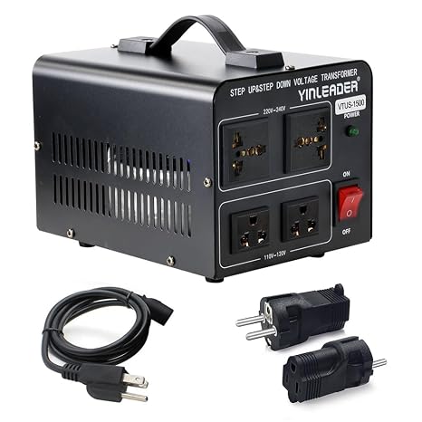US to EU Travel Adapter,Yinleader 1500W Voltage Transformer Power Converter(220V to 110V, 110V to 220V)