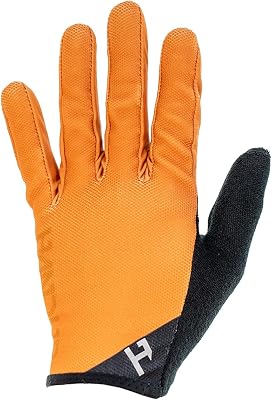 Handup Most Days Full Finger Lightweight Anti-Slip Breathable Mountain Bike MTB Bicycle Enduro Downhill XC Cycling Motocross Unisex Gloves Burning Orange, Large