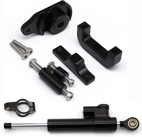 Fit For Kaabo Mantis Electric Scooter CNC Steering Damper Stabilizer Buffer Control Bar with Mounting Bracket Support Kit