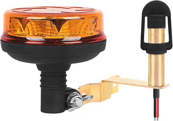 1Pcs Led Beacon Light Amber Strobe Lights with L Shape Metal Bracket