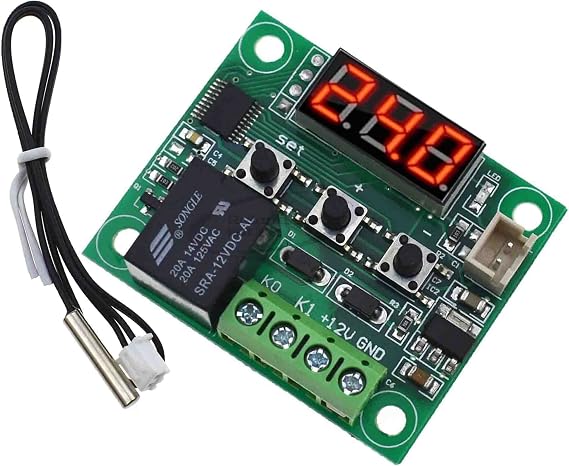 W1209 DC 12V -50 to +110'C Temperature Controller Control Switch Thermostat Thermometer Sensor Module (Red)