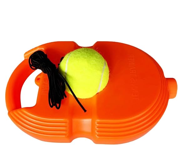 Trainer Cemented Baseboard with Rope Tennis Ball Rebounder Training | Tennis Practice Training Tool for Adults, Family, Friend
