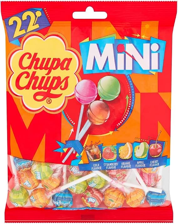 Chupa Chups 22 Assorted Flavour Mini Lollipops 132g