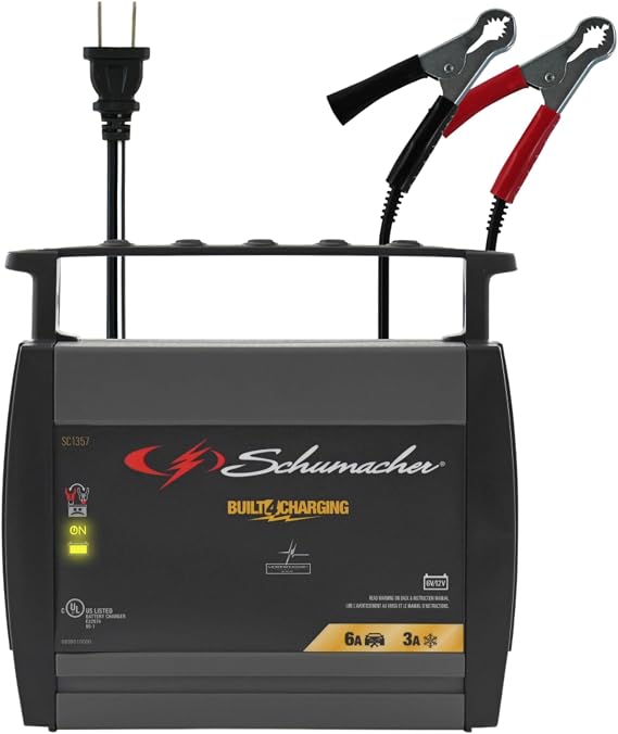 Schumacher Electric 6A Car Battery Charger & Maintainer, 6V/12V SC1357