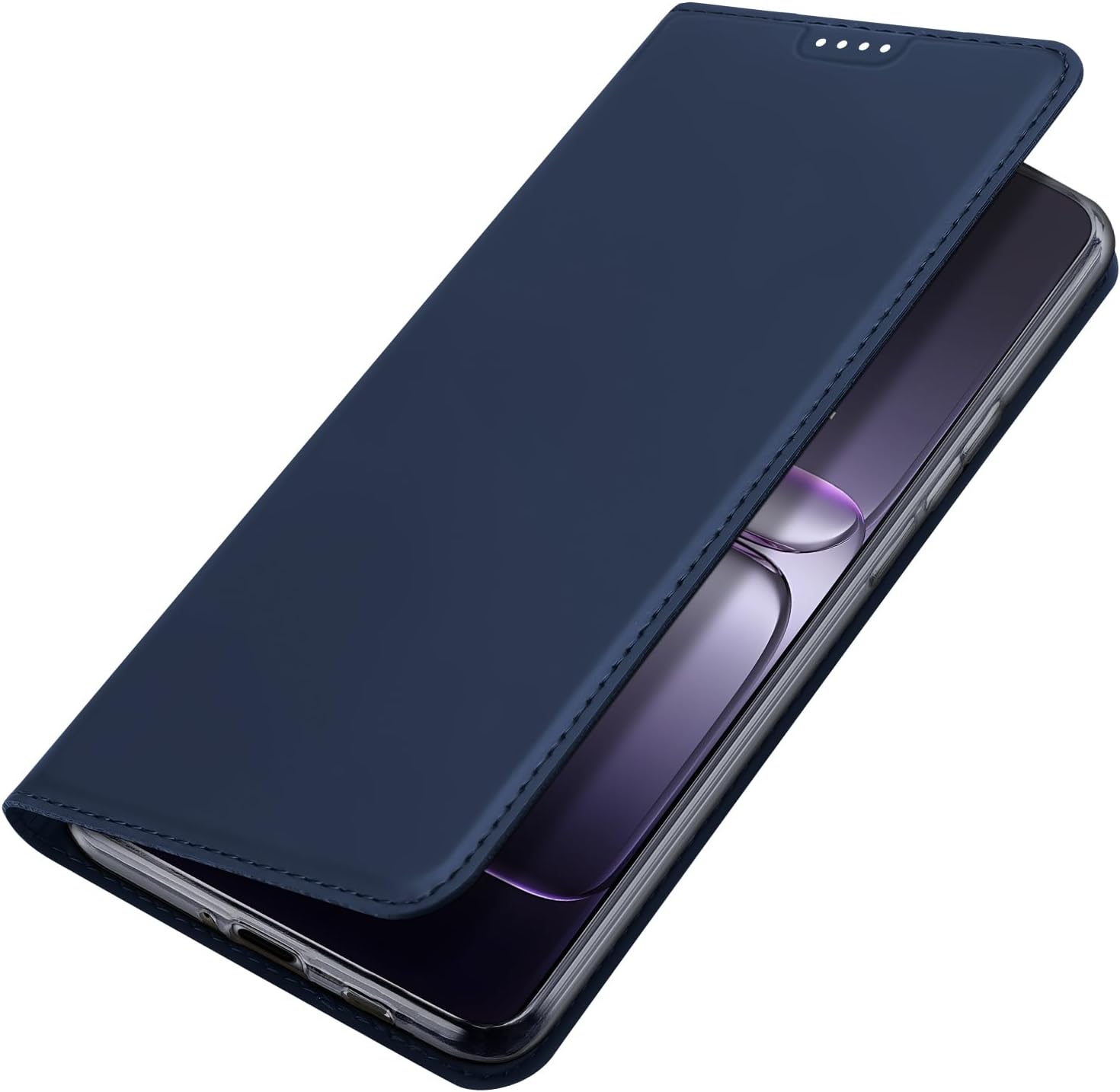 OnePlus Nord CE5に適したiTapeフリップフォンケース、カードスロットウォレットフォンケース、ビジネスメンズ携帯電話ケース ブルー