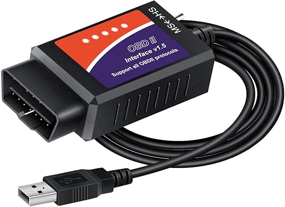 Forscan ELMconfig OBD2 Adapter USB Scanner with MS-CAN/HS-CAN Switch | Professional OBDII Diagnostic Scan Tool for Ford and Mazda ,Works with Windows