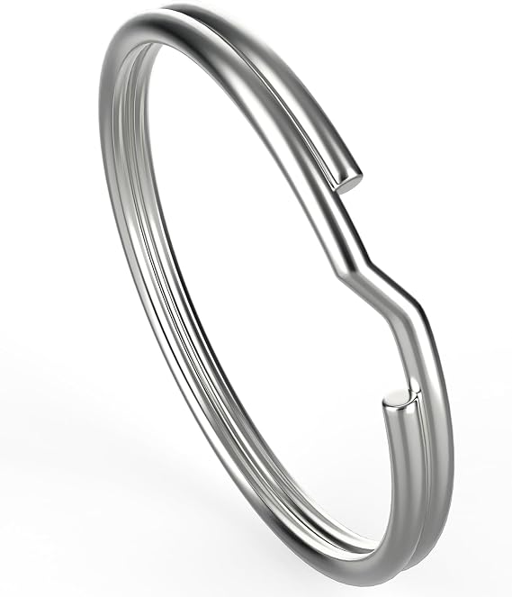 Key Ring/Key Chain, 50 Pack 1 inches Split Round Metal Silver Keyring for Home/Car/Outdoor/Arts/Lanyards/CraftsKeys Organization