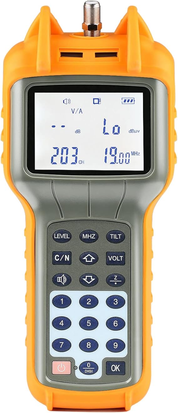 AUGOCOM CATV Cable Tester, Coax Cable Tracer Coaxial Wire Continuity Checker, TV Handle Signal Level Meter DB Tester 47-870 MHz