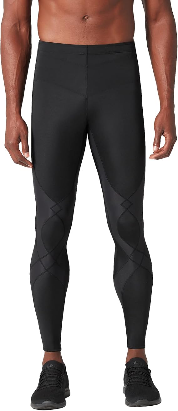 CW-X Men's Stabilyx Compression Tights, 225809A | Compression pants with EXO-WEB support for knees, hips and lower back stability