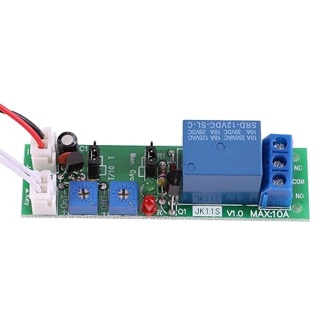 DC 5V 12V 24V Timer Relay Module, Cycle Timer Delay On/Off Switch Relay Module, Adjustable Delay On/Off Switch Module for Machine Repetitive Test (DC 12V 0-120 Minutes Adjustable)