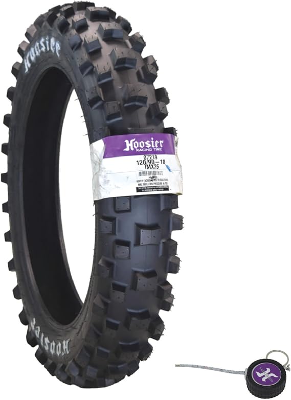 Hoosier IMX25 120/90-18 Rear Motorcycle Tire 250 450cc Dirt Bike C100 | Made in USA, C100 compound tube-type rear tire for 250cc, 450cc dirt bikes, Includes Hoosier keychain, Racing performance