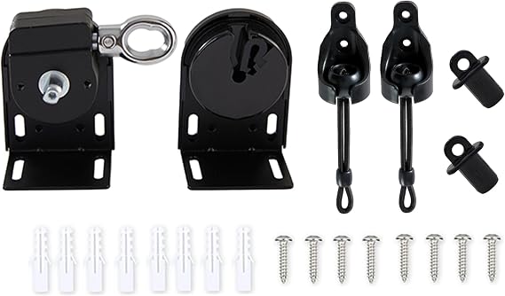 Bungee kit + Cordless Bracket, Universal Replacement Installation Accessories for Indoor/Outdoor Sunshade and Roller Blinds