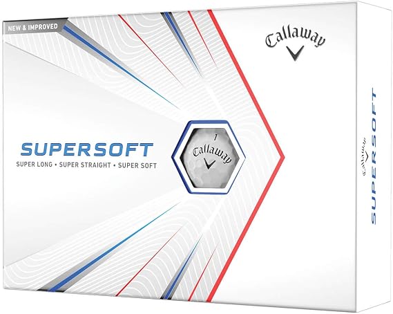 Callaway Golf Supersoft Golf Balls - Pack of 12 for unbeatable playing feel and durability