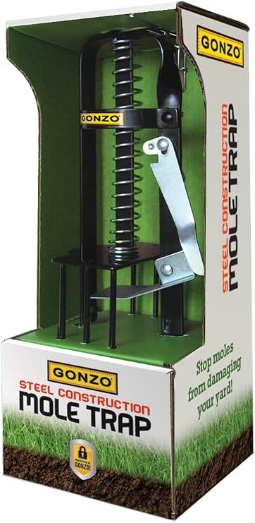 Gonzo Mole Trap - Easy Set Home Pest Control Trapline - 15 x 6 x 5 in - Plastic