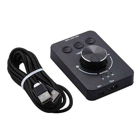 ZEZEFUFU Multimedia Bluetooth Controller Knob USB Audio Volume Controller Knob Audio Adjuster for PC Laptop Part