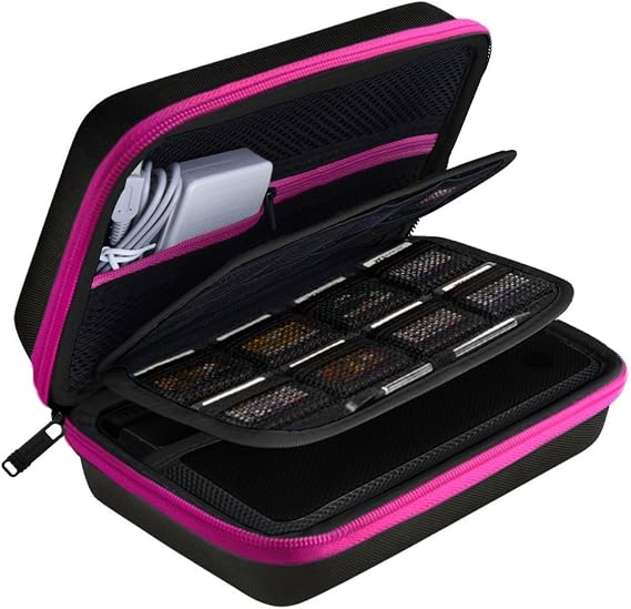 AUSTOR Case for Nintendo New 3DS XL (Black+Rose)