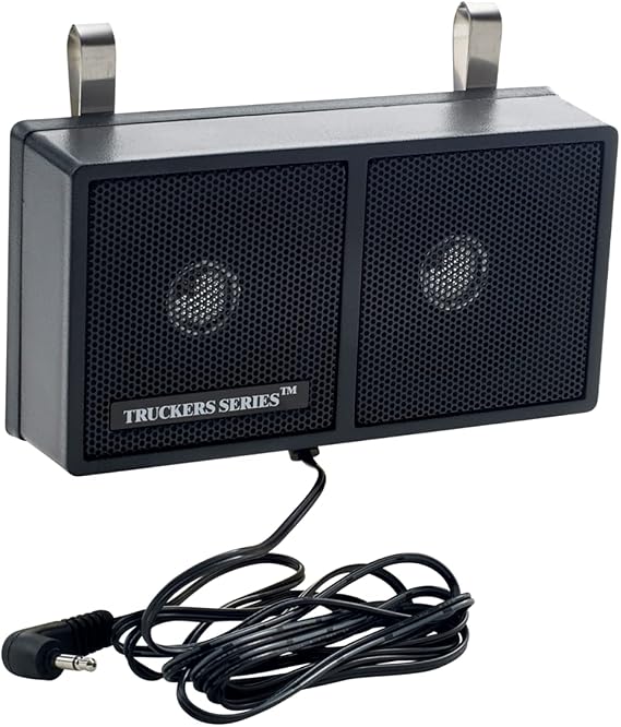 RoadPro RP-160 6 Watt Visor Mount Twin CB Extension Speaker, Black, 3 Inch x 5-1/2 Inch