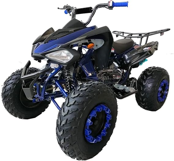 HHH 200cc Sports ATV with LED Headlights Gas 200cc ATV Fully Automatic with Reverse, Big 23"/22" Tires! | Blue