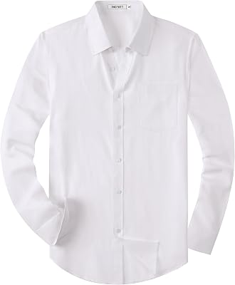 Mens Button Down Shirt Casual Oxford Shirts Untucked Dress Shirt for Men Long Sleeve Button Up Shirt with Pocket