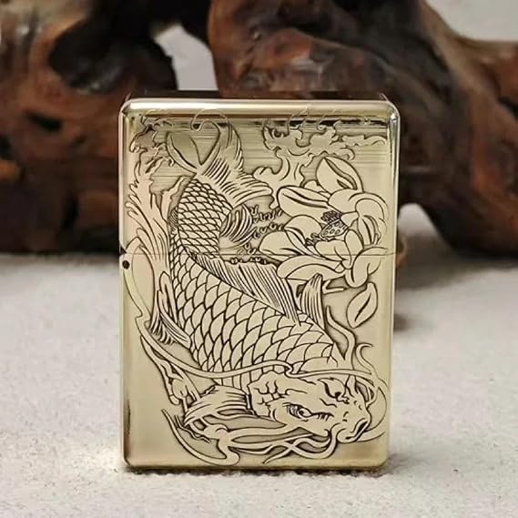 New ZORRO 912S Retro Heavy Armor Brass Kerosene Lighter, High-End Titanium Windproof Design with 3/5 Hinge, Luxury Metal Gift for Men 912 hehuayu