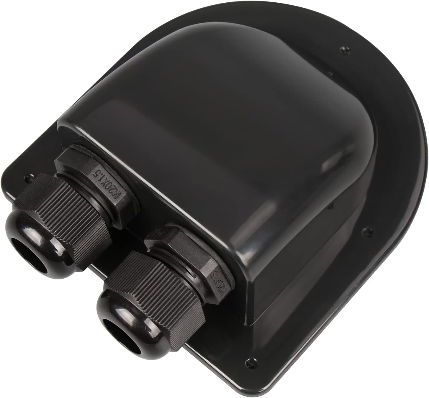 Weatherproof ABS Solar Double Cable Entry Gland for All Cable Types 2mm² to 6mm² for Solar Project on Rv, Campervan, Boat,IP68, Black