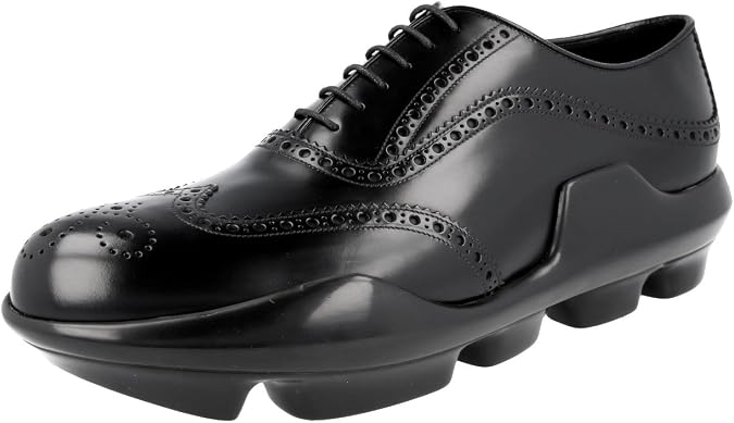 Prada Men's 2EG126 055 F0002 Full Brogue Leather Business Shoes