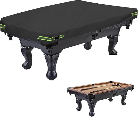 Pool Table Cover, 600D Waterproof Covers for Billiard Pool Table, Heavy Duty Scratched-Free UV Protection Snooker Furniture Table