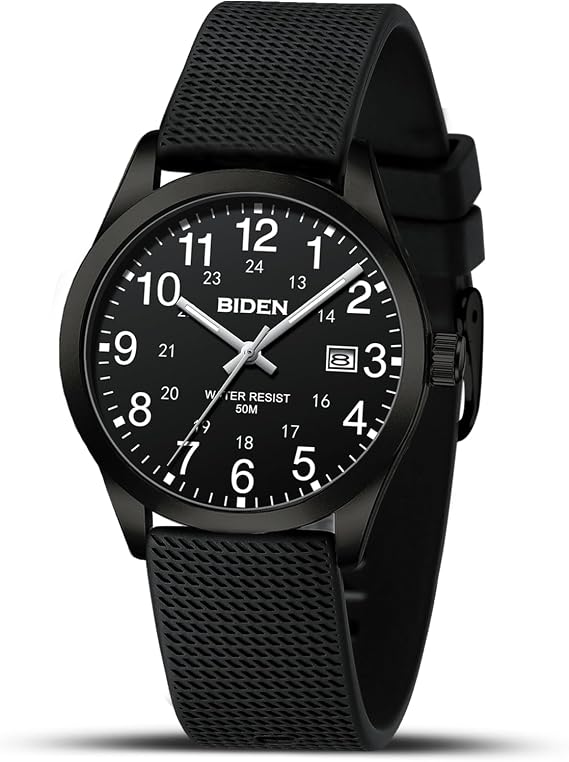 LN LENQIN Mens Watches Analog Quartz Sports Waterproof Watch for Men Women | Unisex Nurse Watch for Men Women Medical Professionals Military Time with Second Hand Glowing Easy to Read Dial