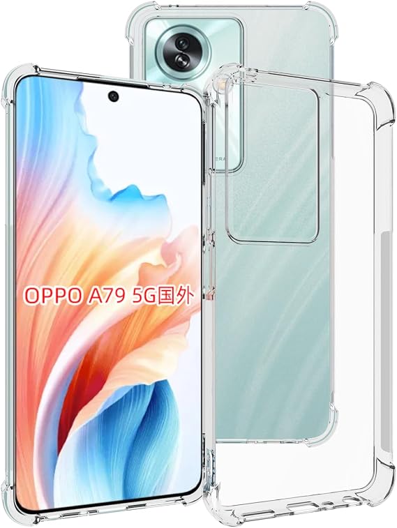 USTIYA Case for Oppo A79 5G / OnePlus Nord N30 SE 5G Clear TPU Four Corners Military-Grade Protection Cover Transparent Soft funda