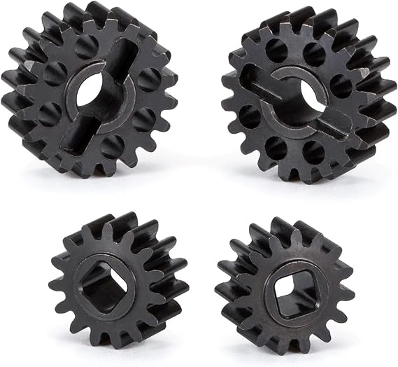 Heat Treated Steel 15T/20T 14T/21T 12T/23T Portal Gear Set Overdrive Gears for 1/10 Axial Capra F9 SCX10 III AR45 Portal Axle (15T 20T)