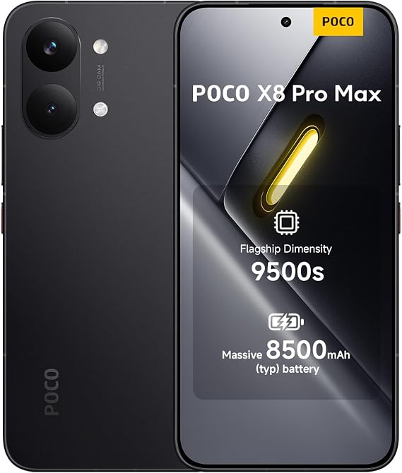 XIAOMI POCO X8 Pro MAX Smartphone 12+512GB Black Flagship Dimensity 9500s