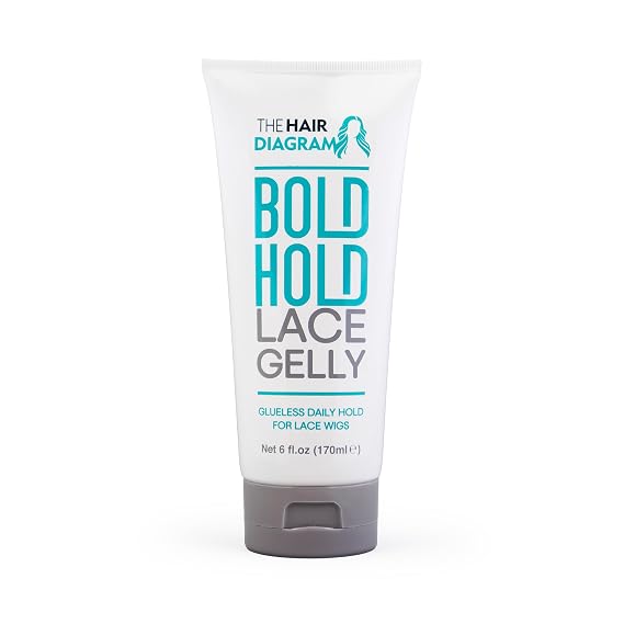 The Hair Diagram - Bold Hold Lace Gelly - Glueless - Temporary Hold Lace Melt Gel For Front Wigs and Hair Systems - Styling Agent For Baby Hairs - Non Toxic - Alcohol Free - Water Based Formula - 6oz