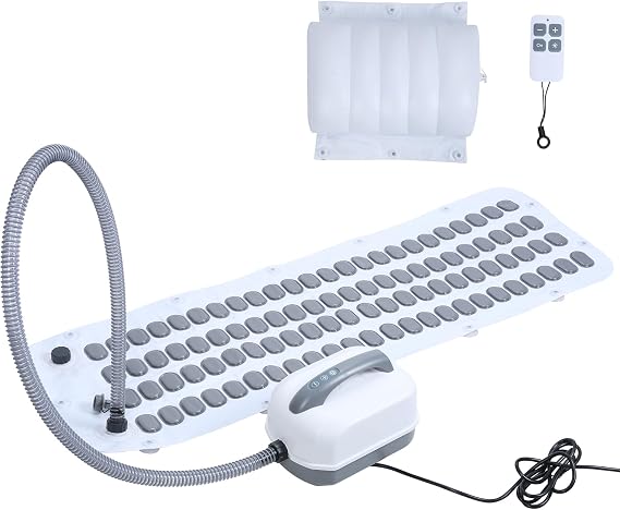 Bathtub Spa Mat with Bubble Jet Massager Portable Full Body Waterproof Massage Mat, 6-Speed Bubbles, Remote Control & Non-Slip Suction Cups for Ultimate Relaxation